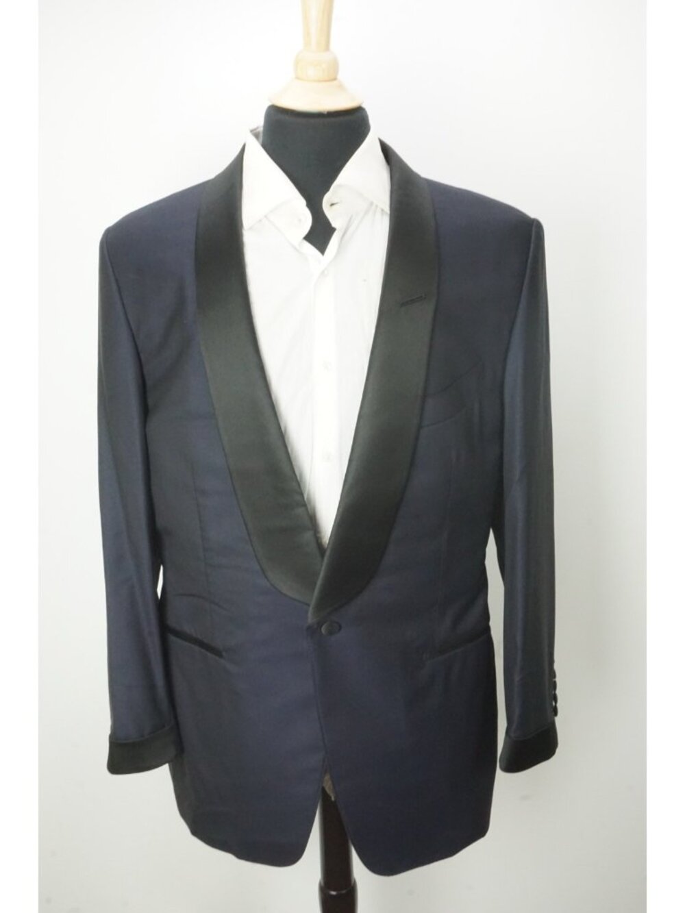 Tom Ford O’Connor James Bond Skyfall Navy Blue Black 2Pc Tuxedo Jacket Pant 46R